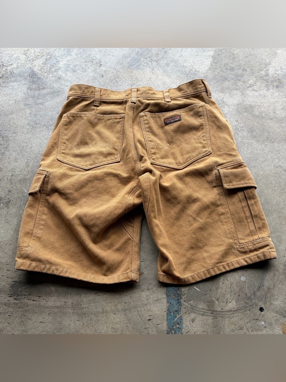 Vintage Patagonia Forge Hemp Canvas Cargo Shorts Brown Outdoor - Picture 2 of 8